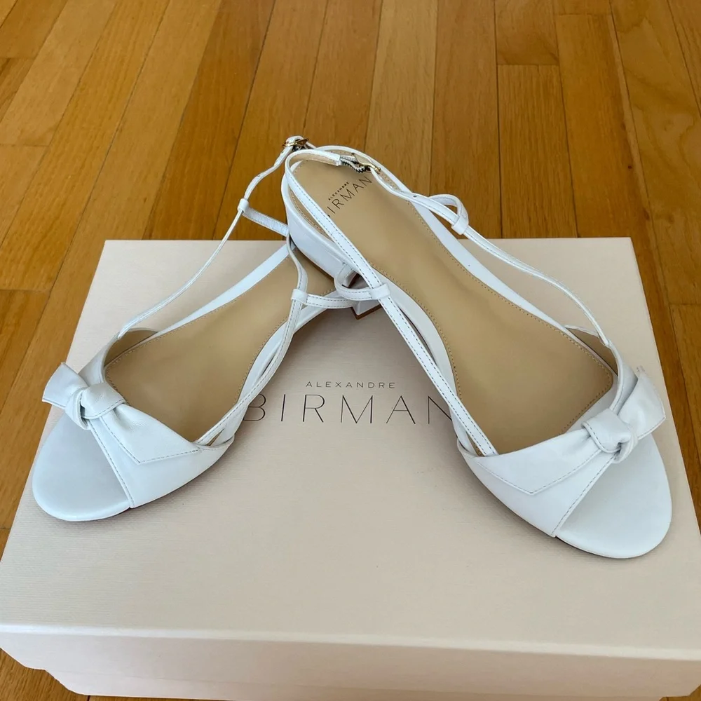 Alexandre Birman - Clarita Slingback Sandals - white - 37.5 (NEW!!) - Picture 1 of 10